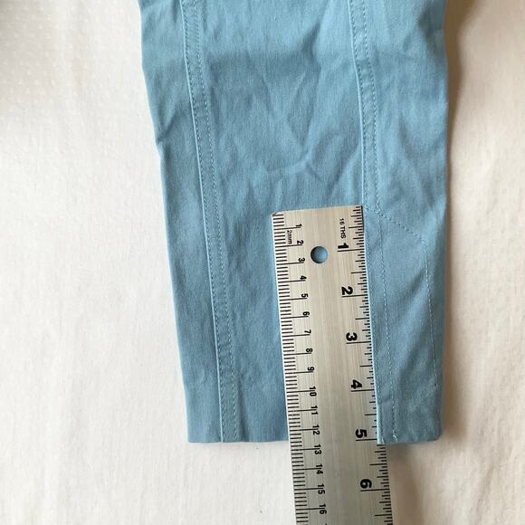 Issac Mizrahi Live! women Straight Leg Khaki Pants size 2, Light Blue - Picture 7 of 11